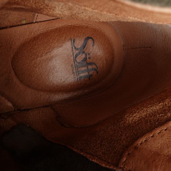 Sofft Boots Womens Size 10M Green Siri Suede Ankle Wedge Casual Preppy Side Zip - Picture 13 of 14